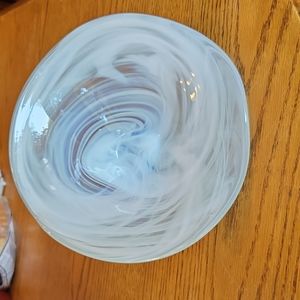 An unique hand blown dish.
